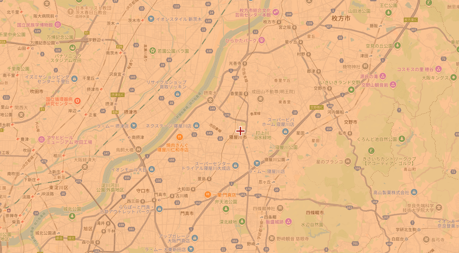 寝屋川市の電波事情